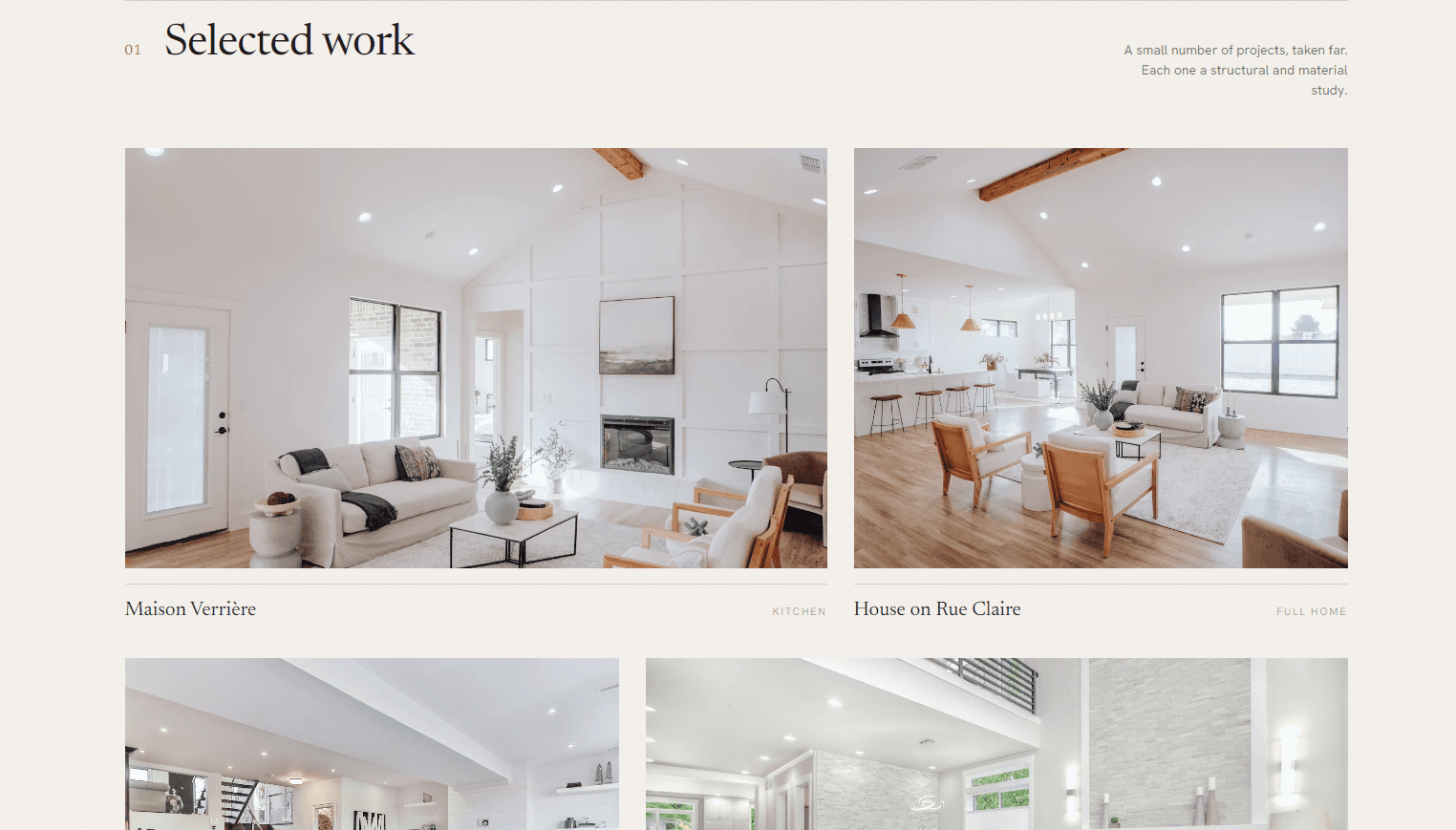 Atelier Brut — example website built by the agency