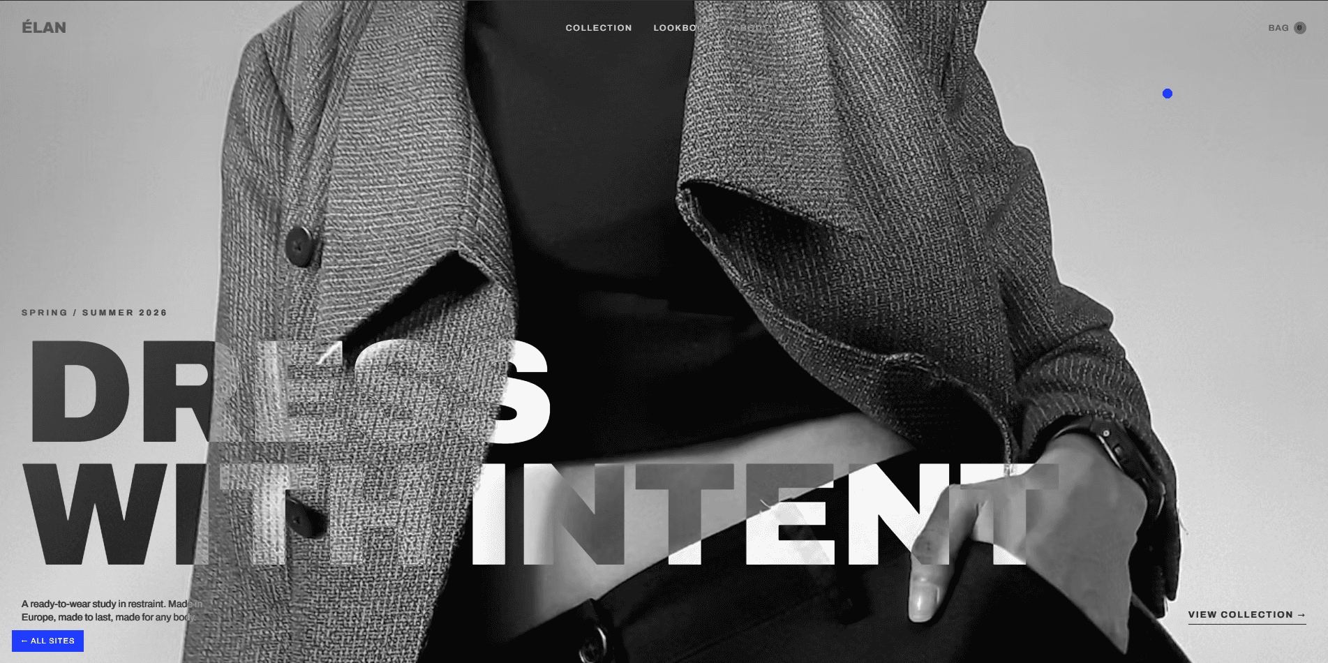 Élan — example website built by the agency