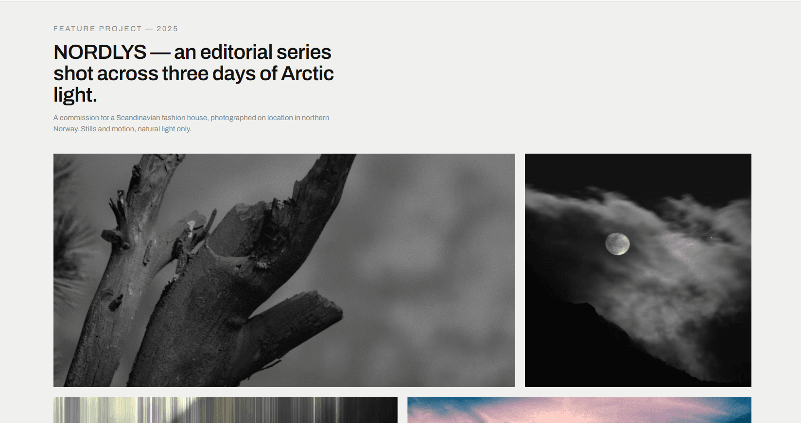 Juno — example website built by the agency
