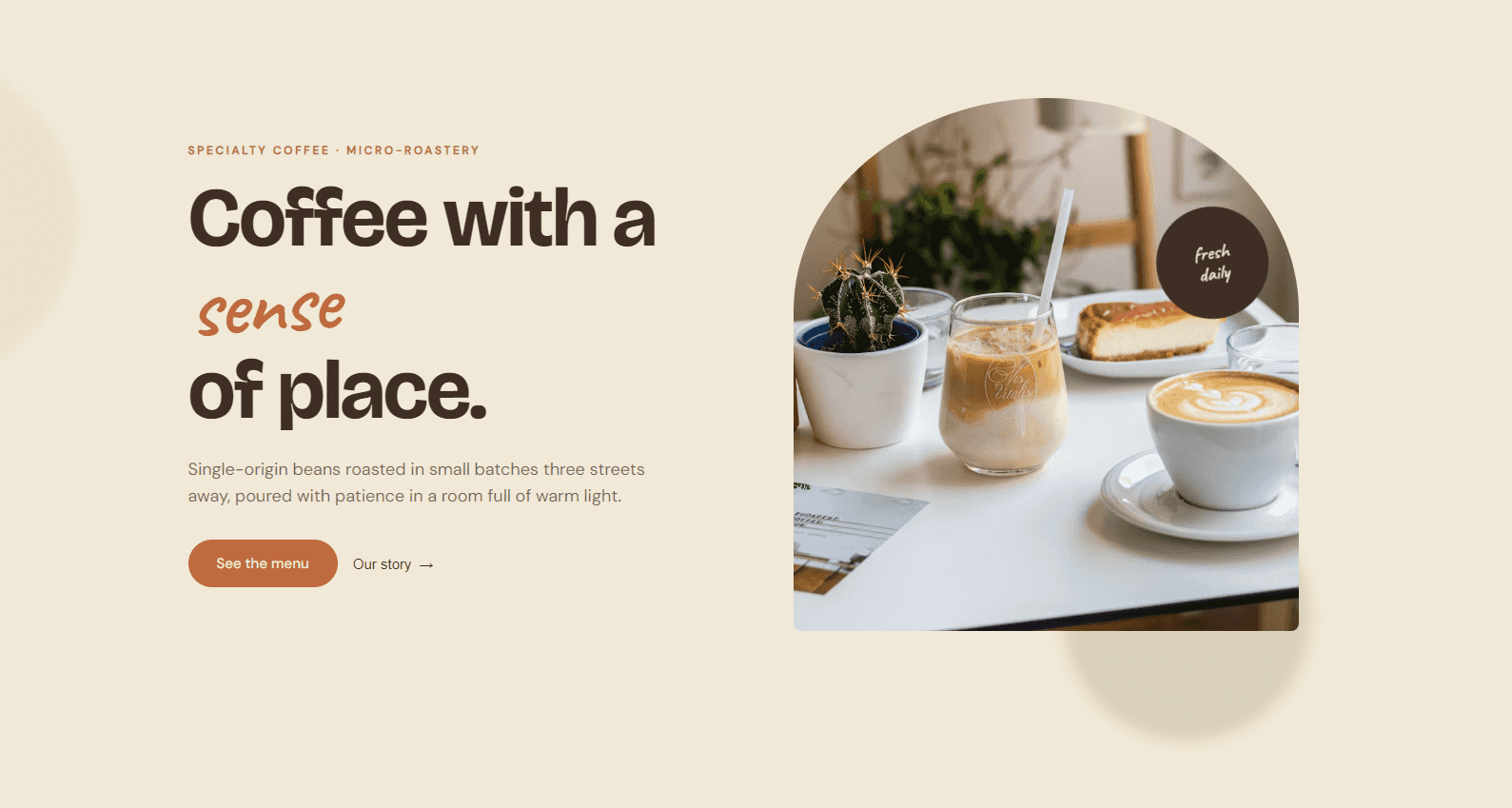 Terre — example website built by the agency