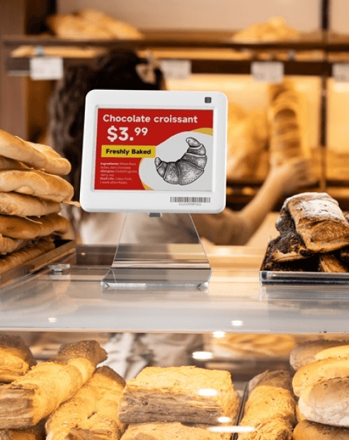 Edgeline electronic shelf labels on shelves — example 2